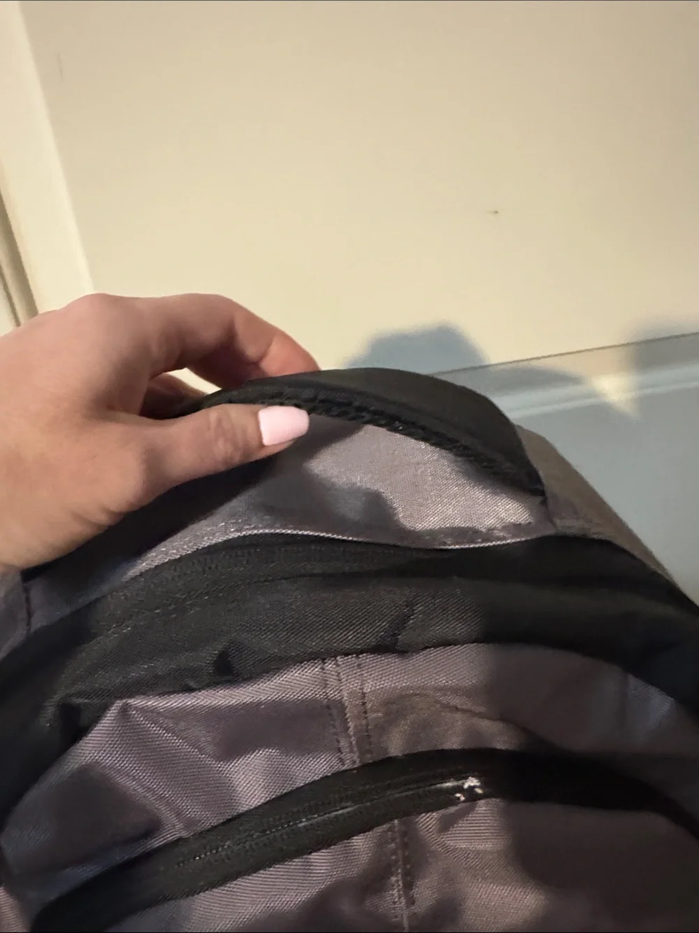 SilverSea Gray Black Men's Top Handle 3 zippered compartments Backpack